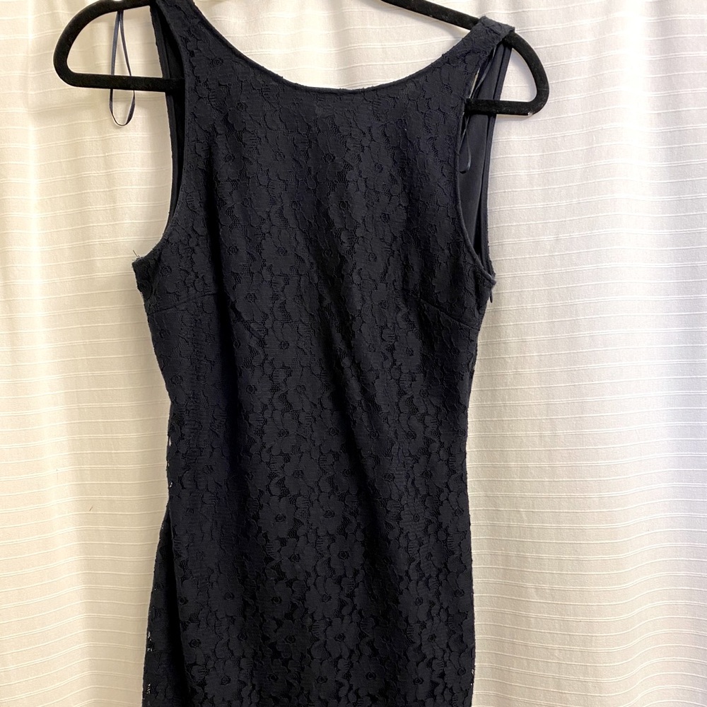 Navy lace mini dress